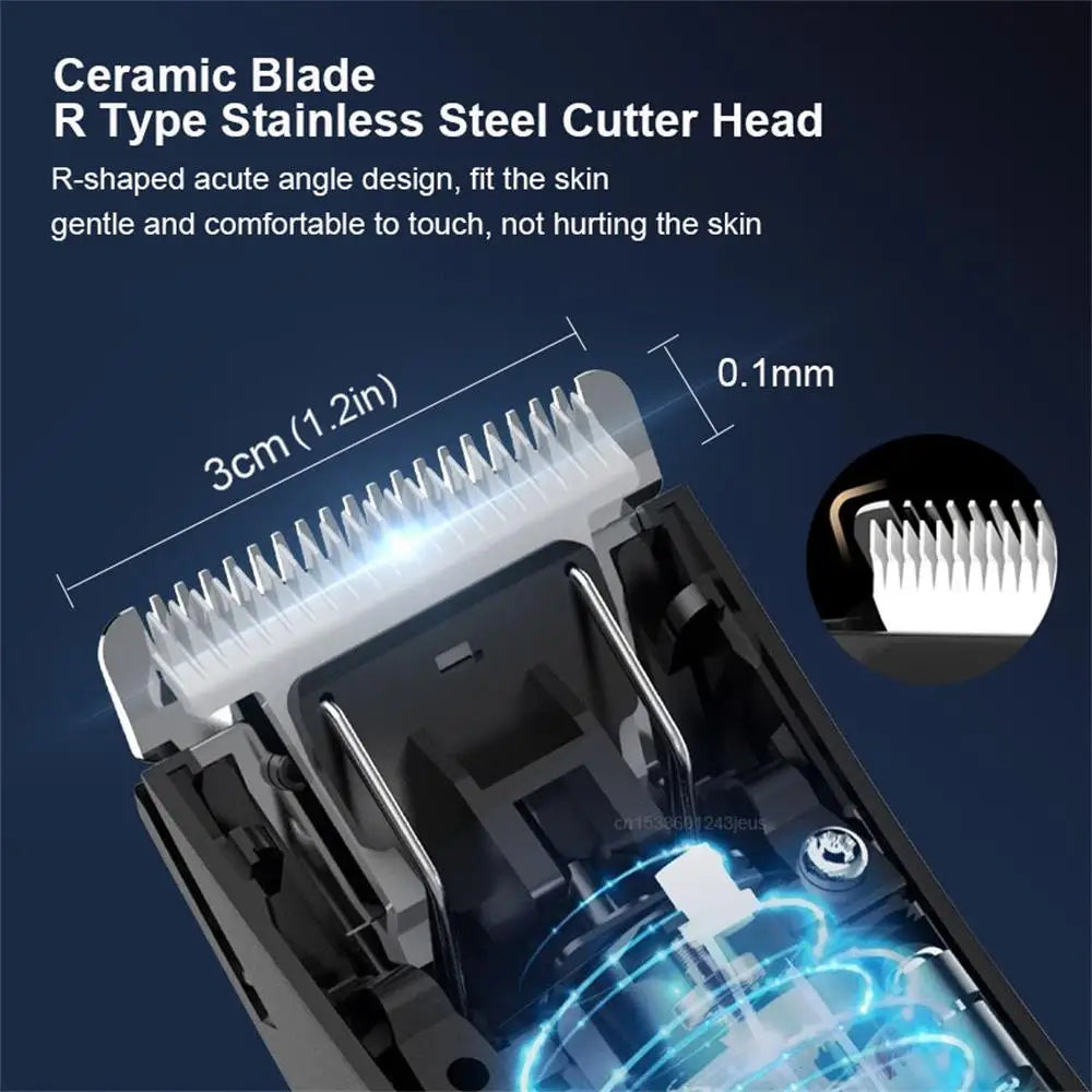 Aparador elétrico do cabelo do corpo para homens, depilador indolor, barbeador recarregável para áreas sensíveis, braço do biquini, IPX7